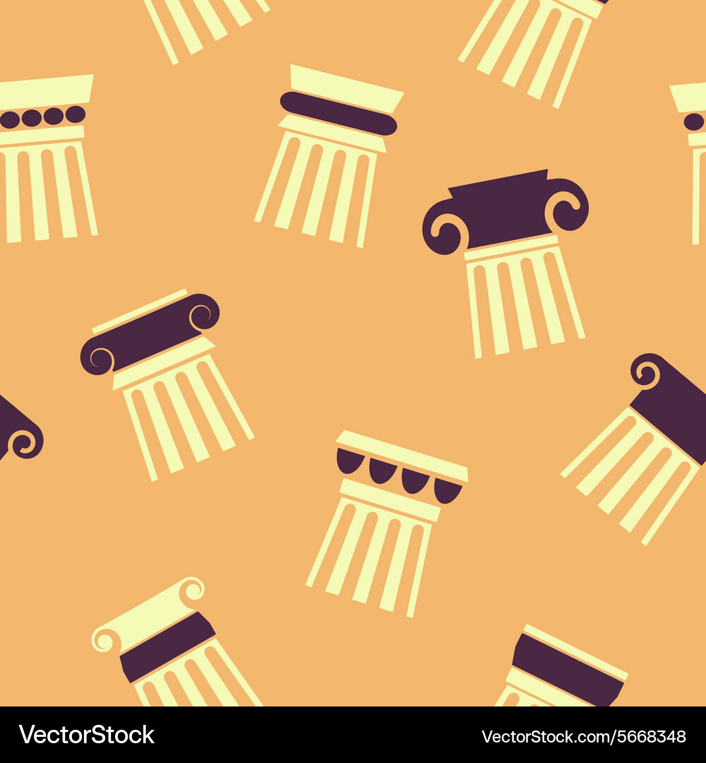 Seamless background with ancient columns Vector Image