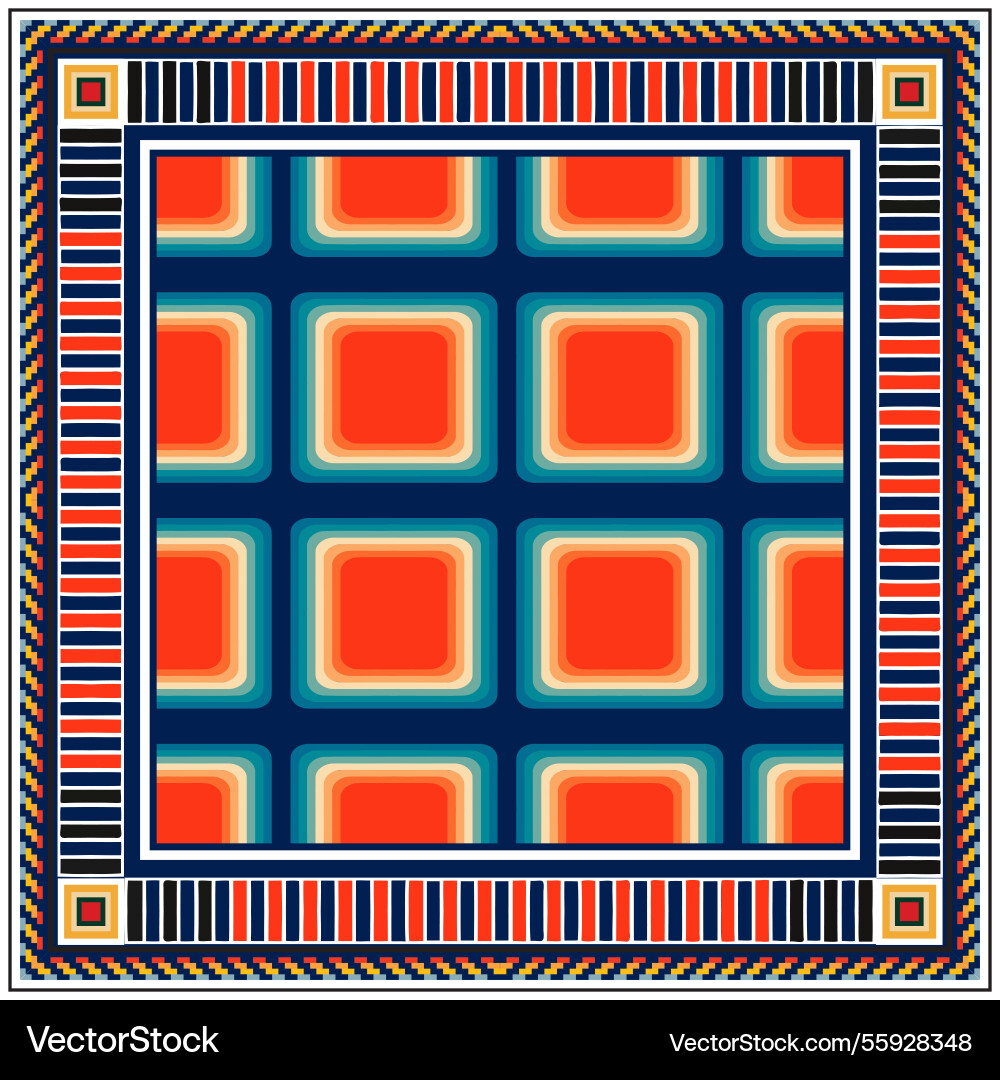 Square geometric print pattern Vector Image