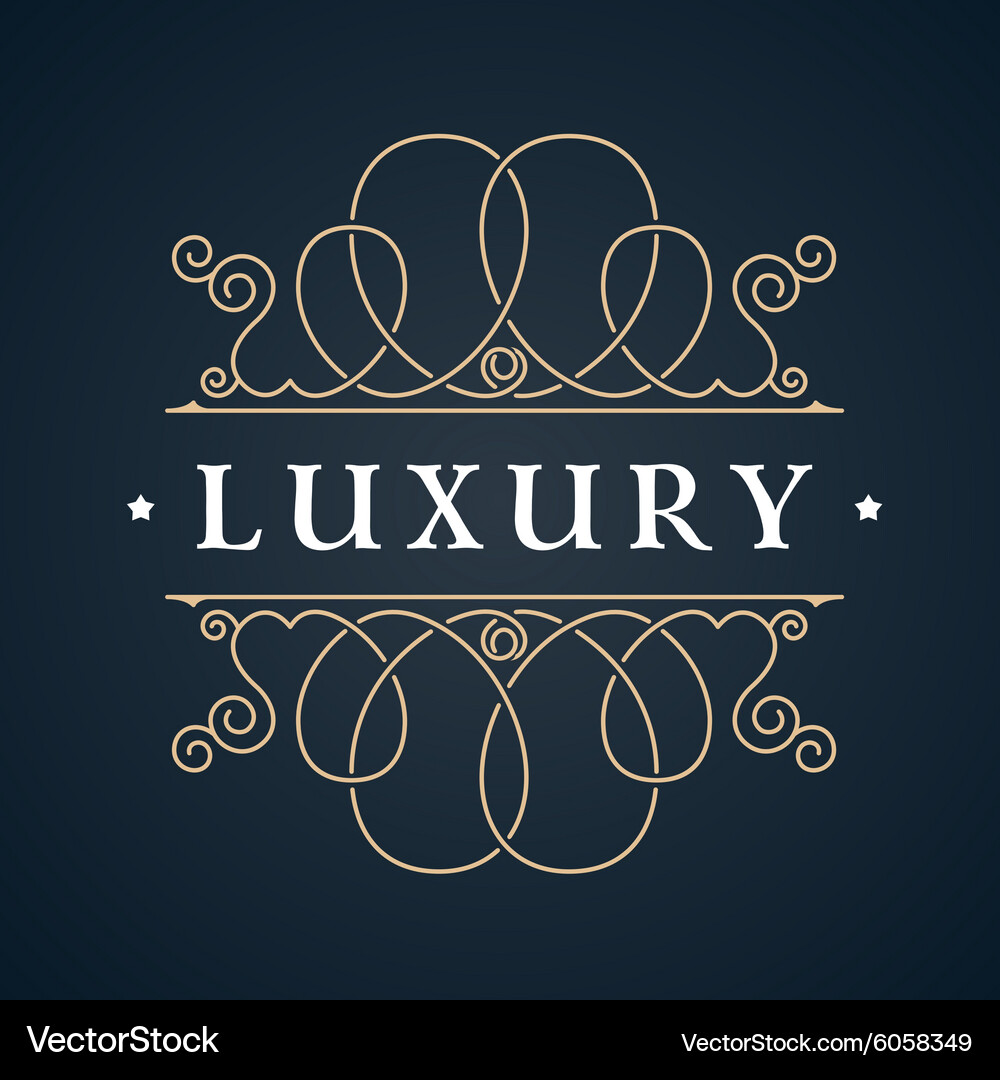 Elegant Swirl Luxury Logo Vector Image