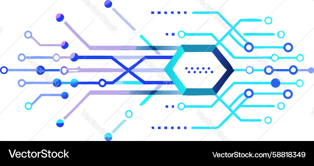 Global web connectivity circuit board network Vector Image