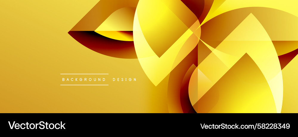 Golden Abstract Overlap Vector Image