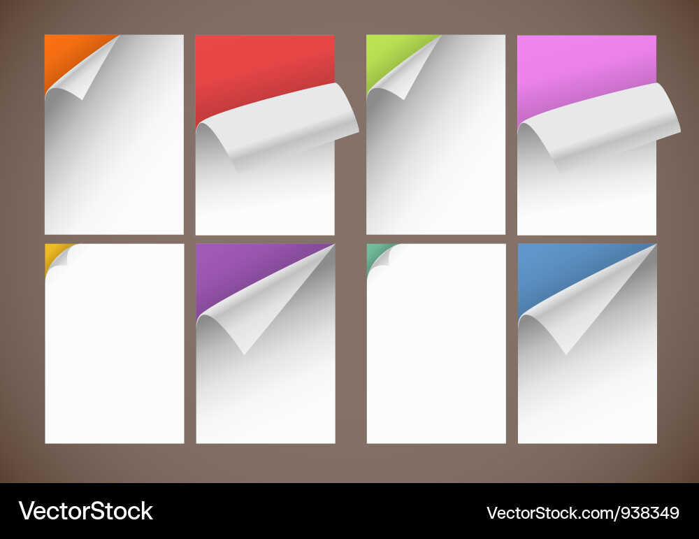 Paper Strips Unrolling Vector Image
