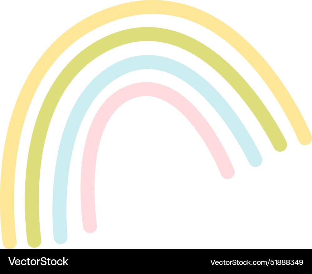 Rainbow hand drawn icon Royalty Free Vector Image
