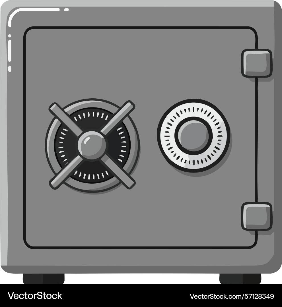 Safe box with combination lock and dial security Vector Image