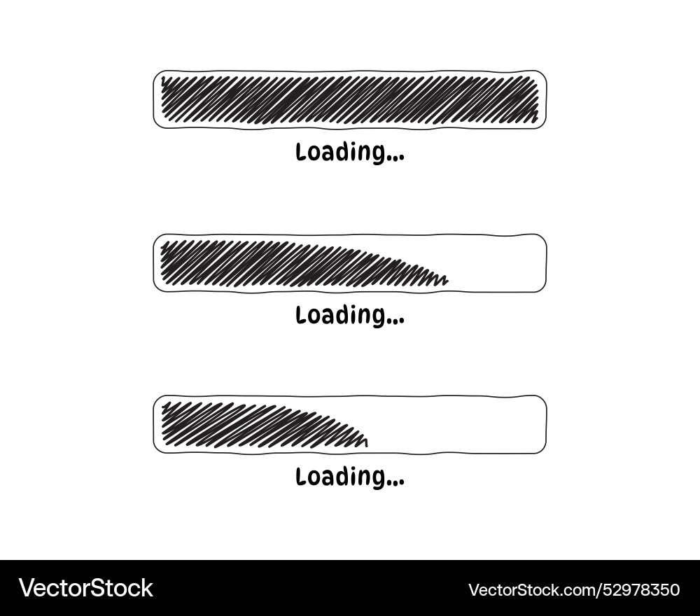 Collection loading bar status icon set of loaded Collection loading bar status icon set of loaded vector image