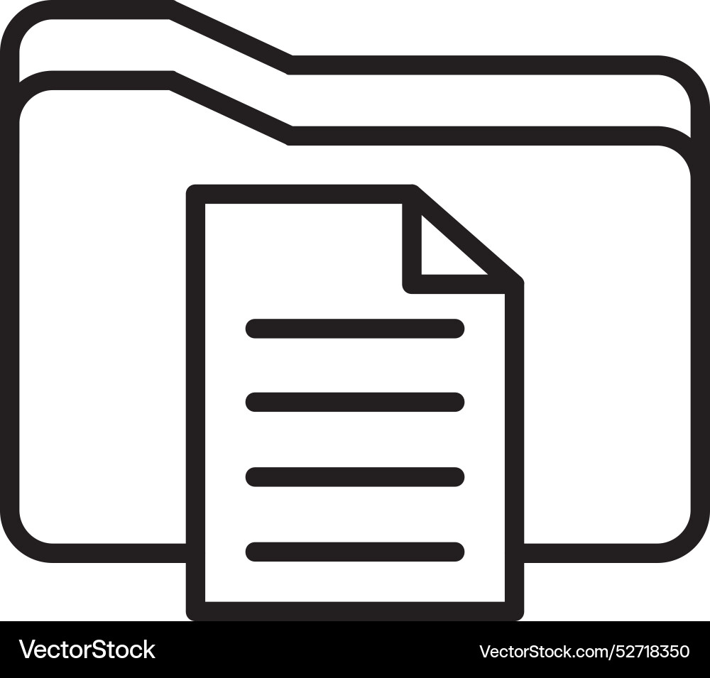 File folder line icon design Vector Image