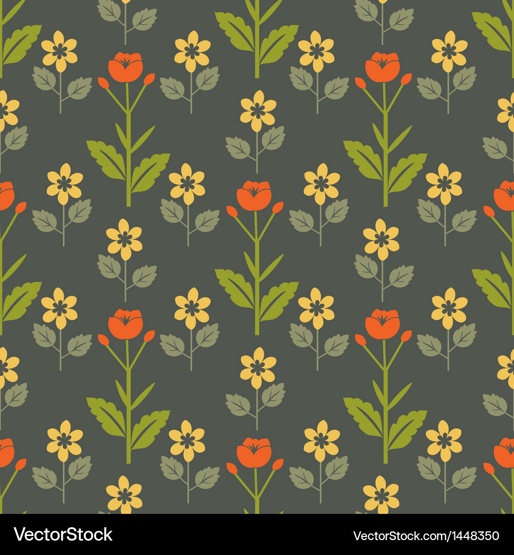 Floral Seamless Pattern Vector Image