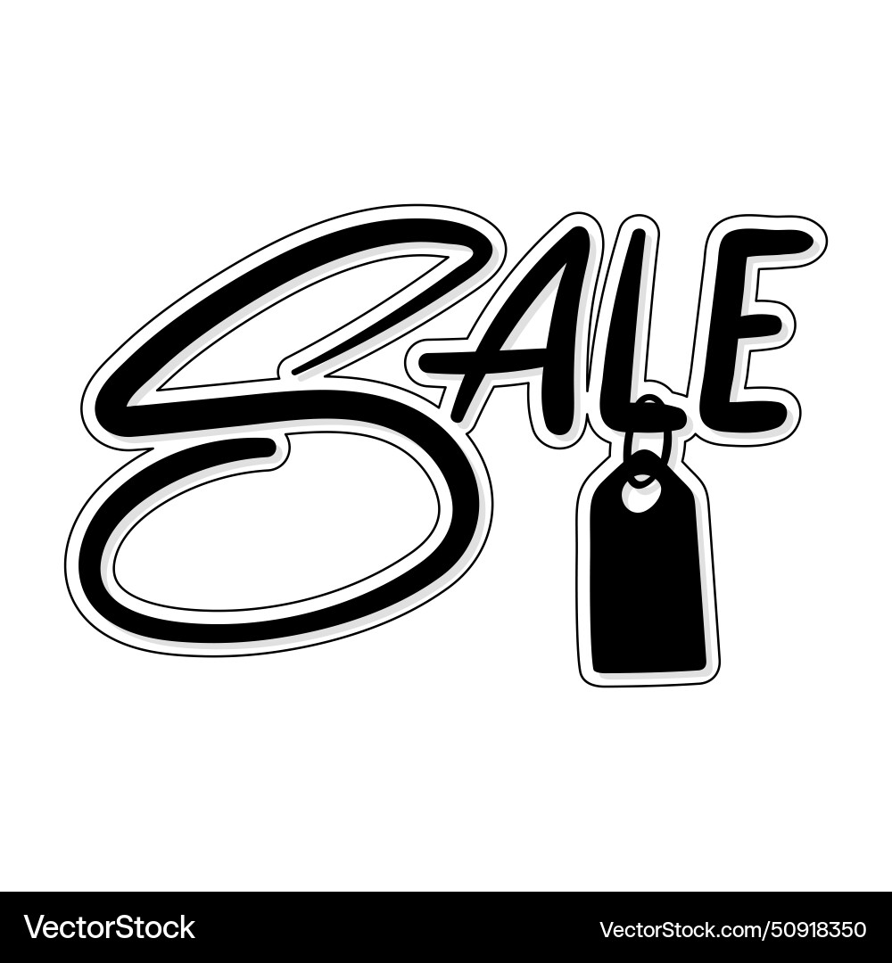 Handwriting text sale Royalty Free Vector Image