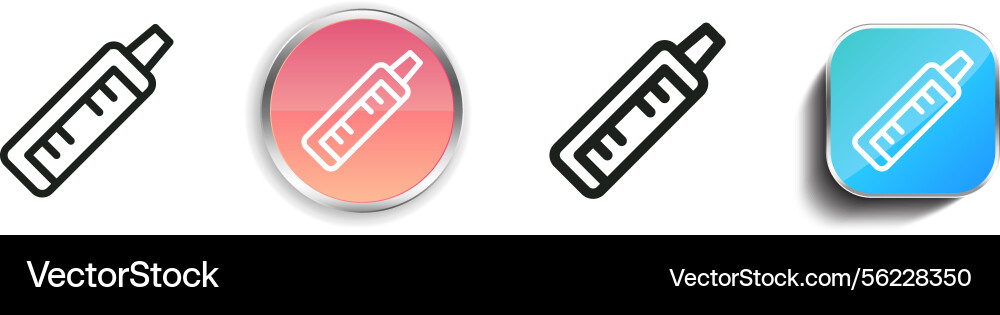 Melodica icon thin linear regular and button vector image