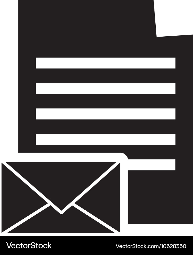 Paper document and message envelope icon Vector Image