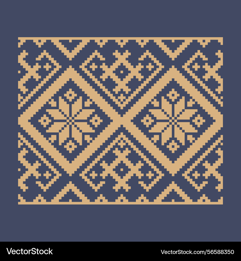 Ukrainian border pattern element stencil Ukrainian border pattern element stencil Vector Image