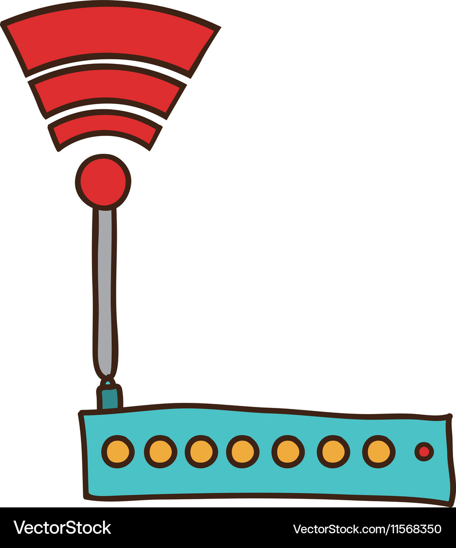Wifi router device Vector Image