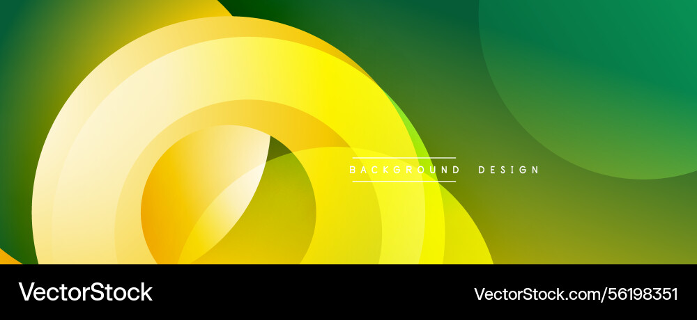 Abstract vibrant design features overlapping Vector Image