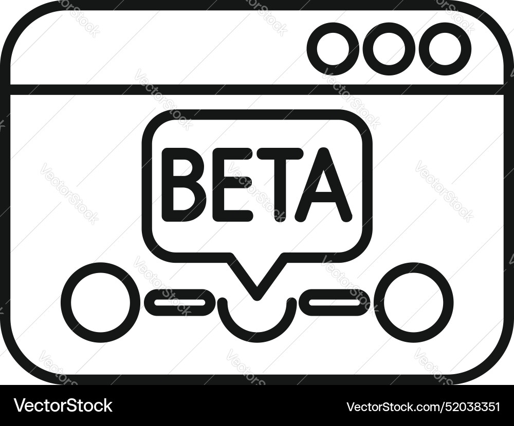 Beta testing website showing software development Beta testing website showing software development vector image