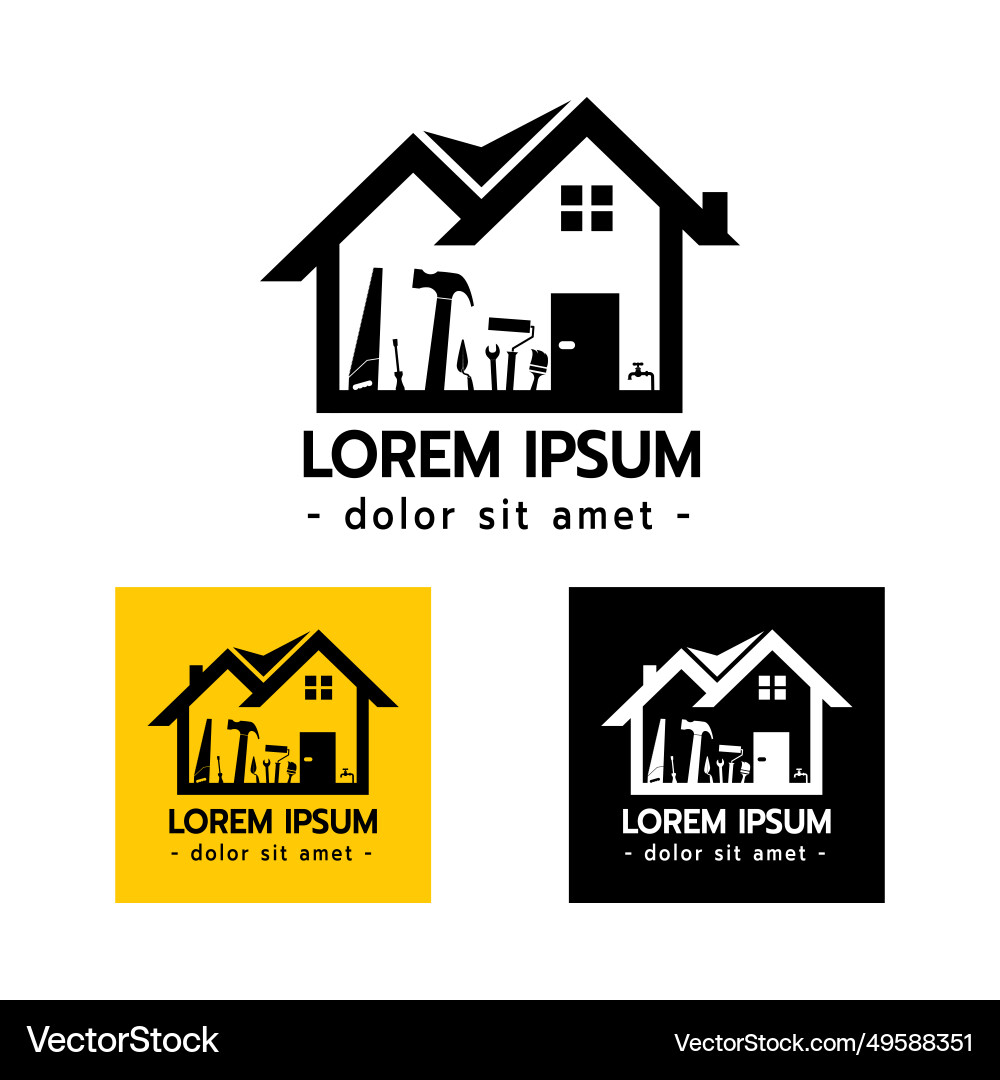Construction & Repair Logo vector image