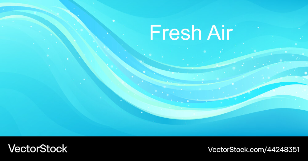 Flow of blue waves with bubbles fresh air Flow of blue waves with bubbles fresh air vector image