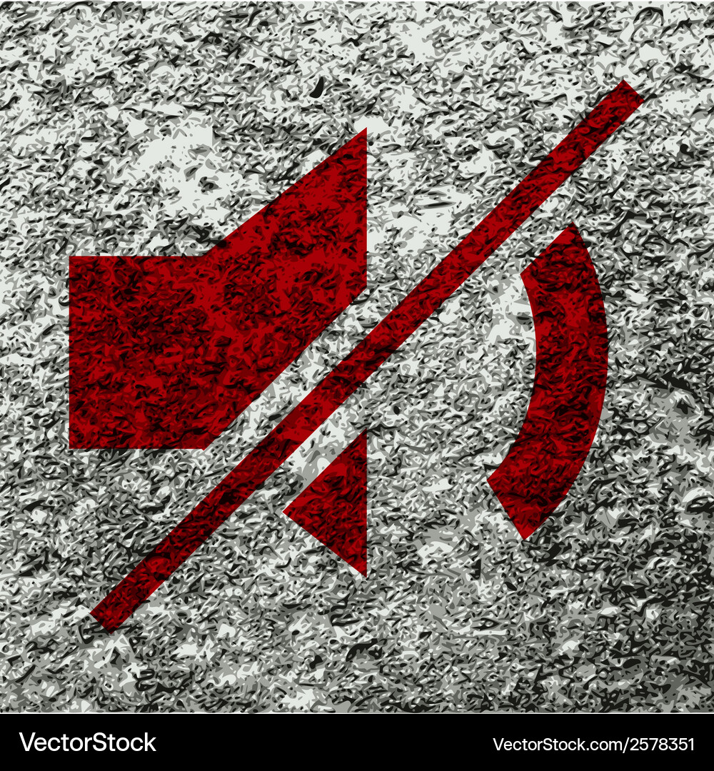 Mute sound flat modern web button and space Vector Image