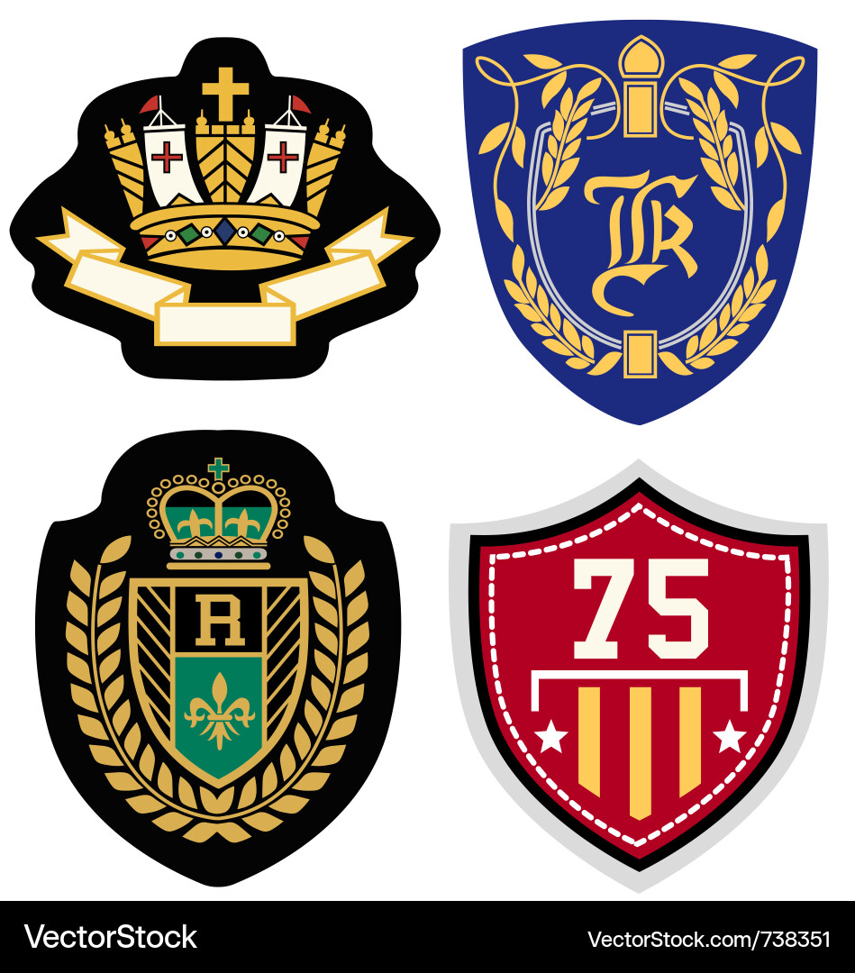 Royal Crest & Emblem Collection Vector Image