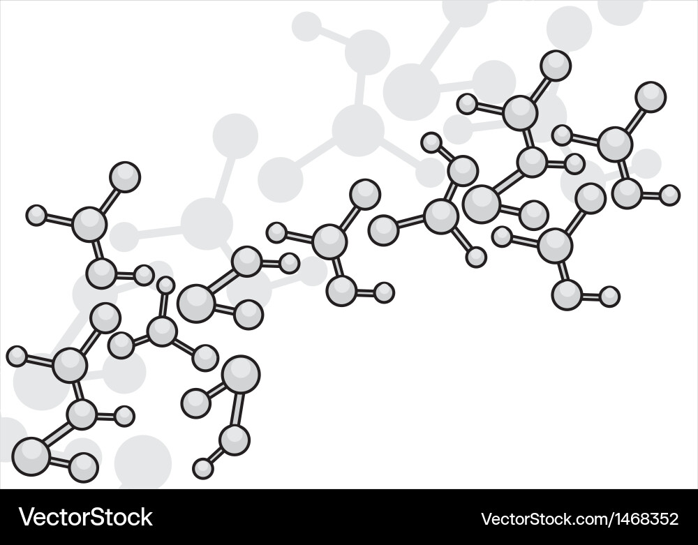 Abstract molecular structure background vector image
