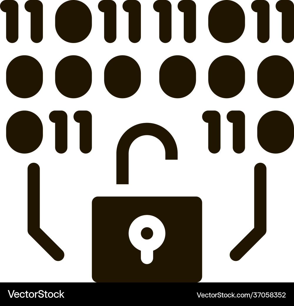 Binary Security Code Icon vector image