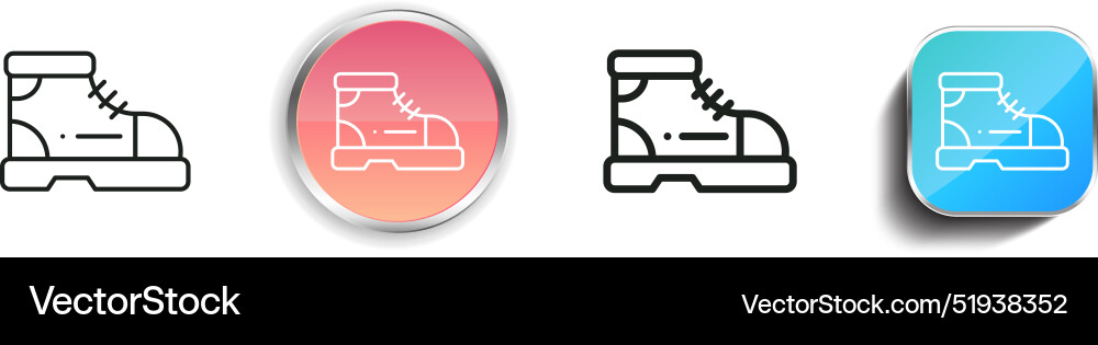 Boot-Symbol dünne lineare regelmäßige und Schaltfläche Stil Boot-Symbol dünne lineare regelmäßige und Schaltfläche Stil vektorbild