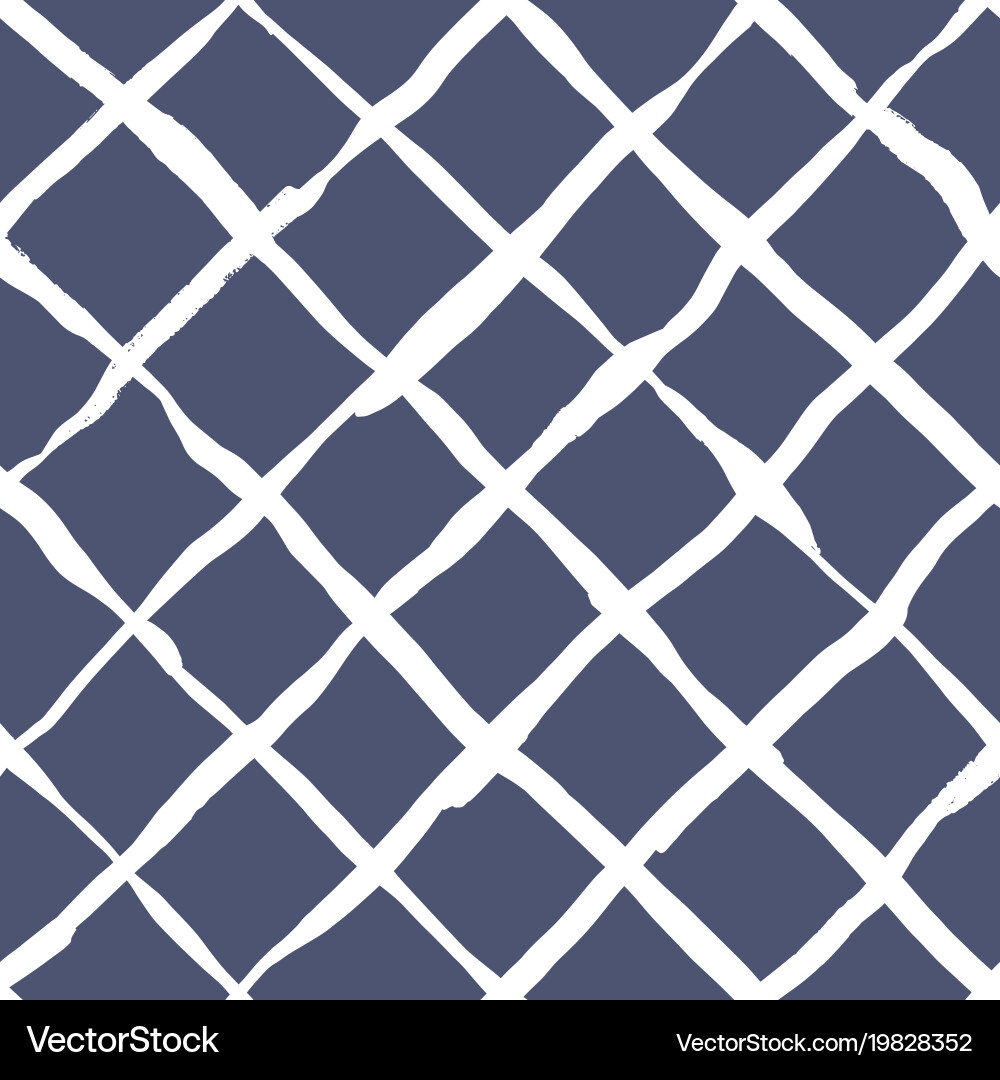 Diagonal cross brush strokes seamless pattern vector image
