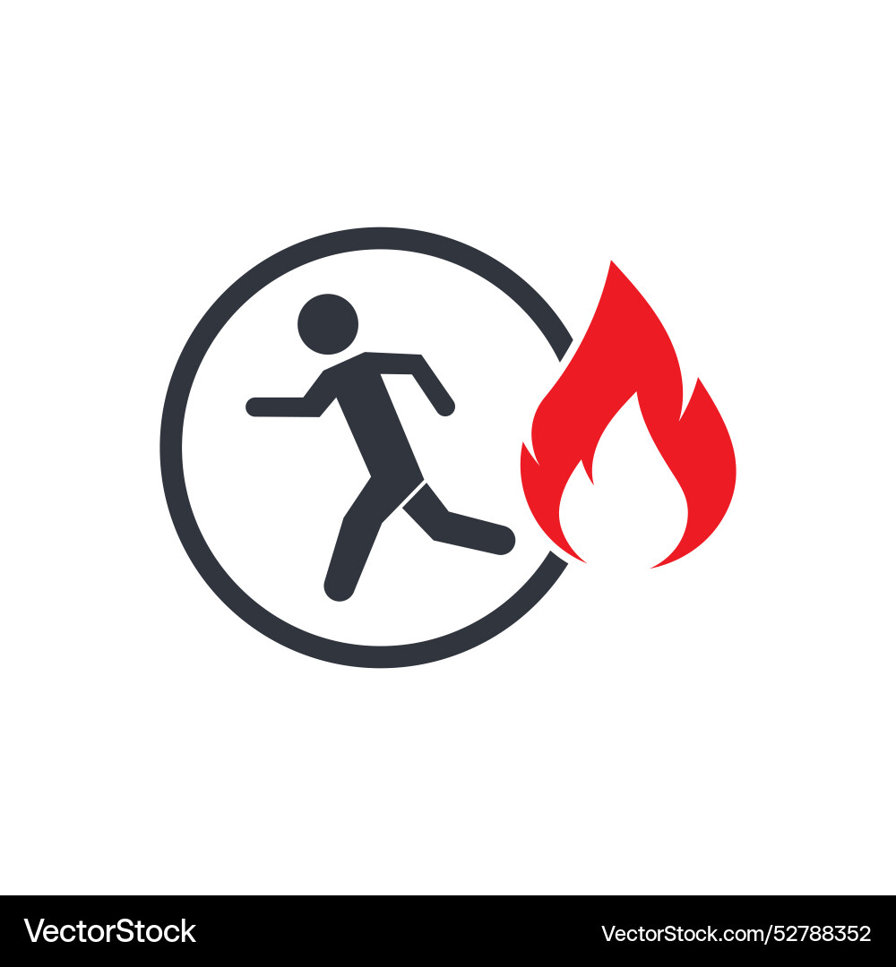 Firefighter icon flat design Royalty Free Vector Image