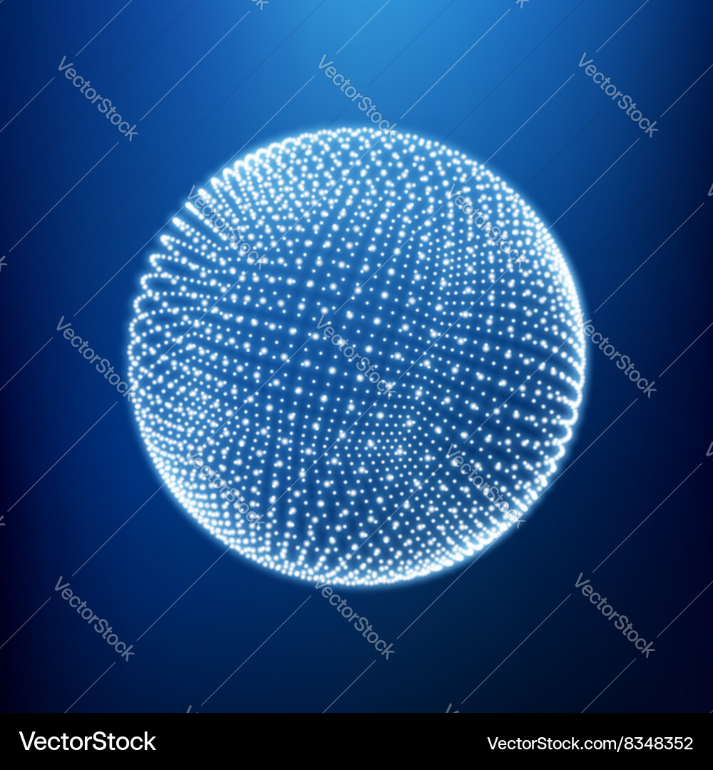 Glowing Network Sphere Vector Image