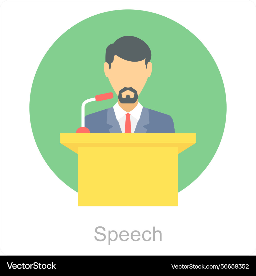 Speech and lecture icon concept vector image