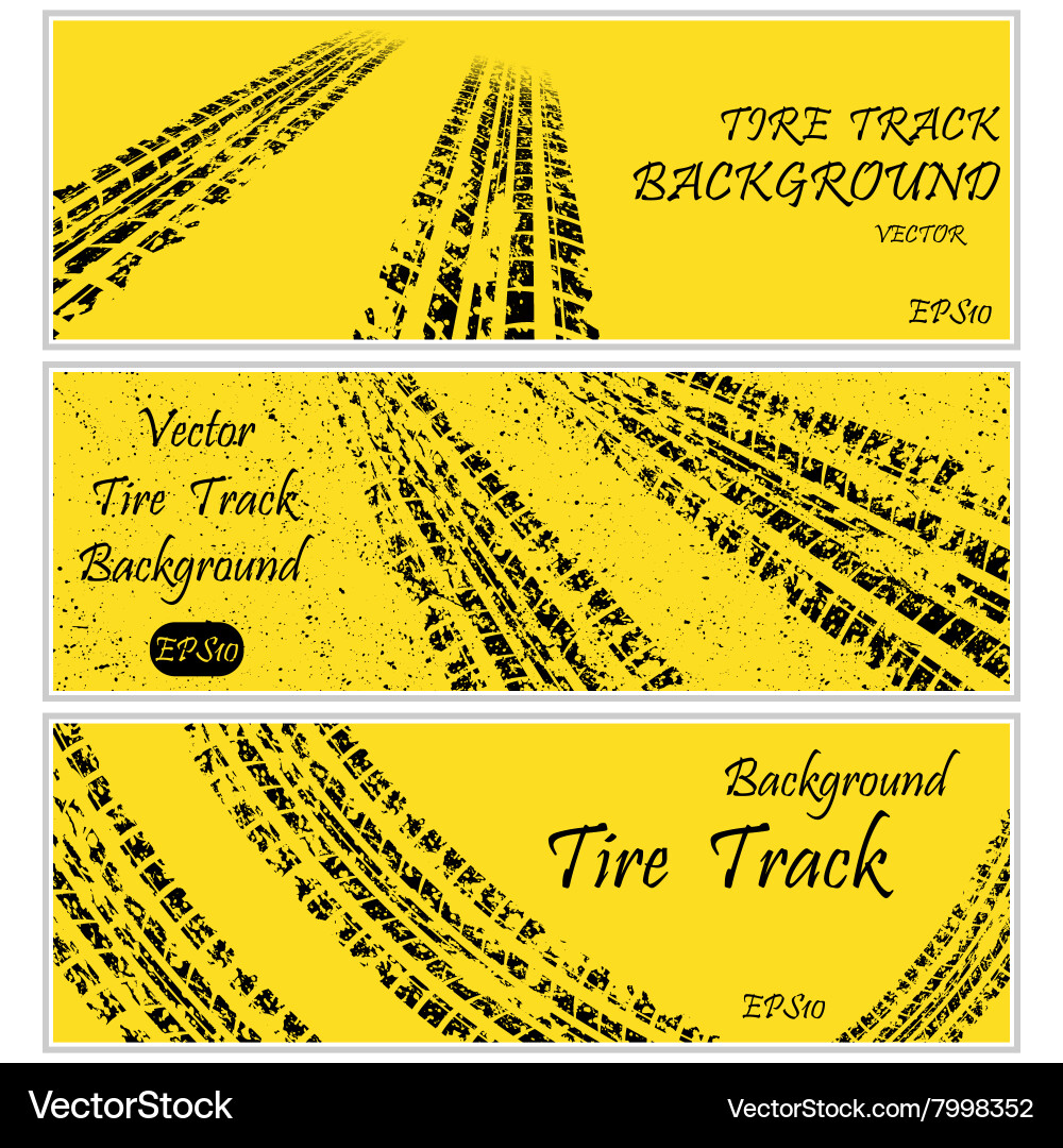 Tire tracks set Royalty Free Vector Image - VectorStock
