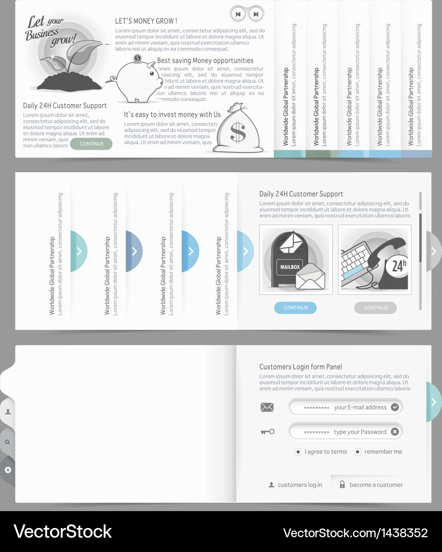Website Menu Icon Navigation vector image