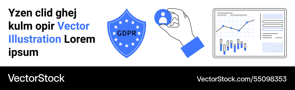 Data privacy user management and analytics Data privacy user management and analytics vector image