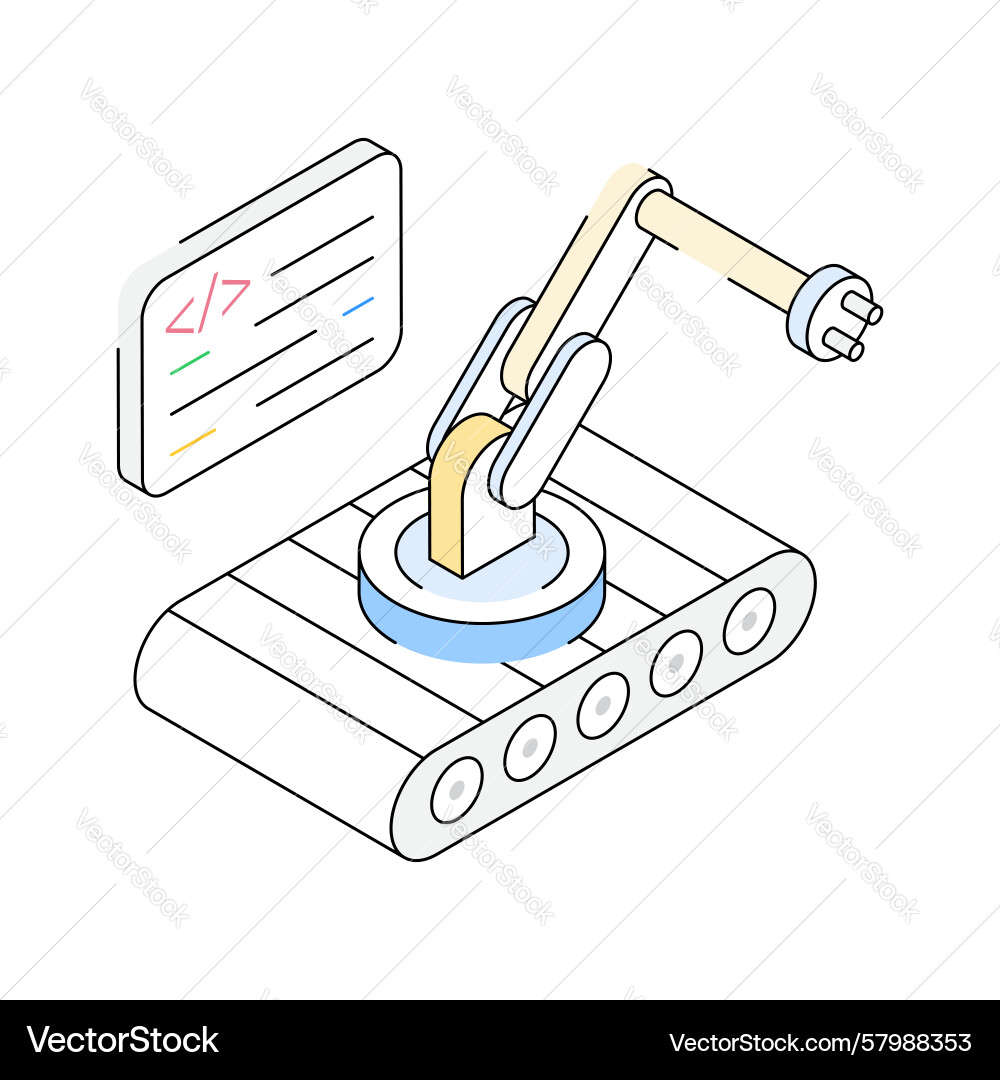 Robot programming Vector Image