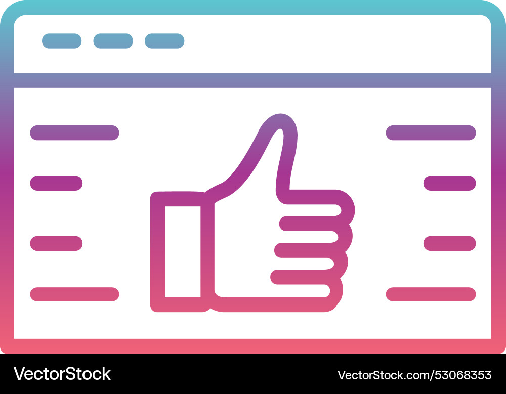 Satisfaction line gradient design Vector Image
