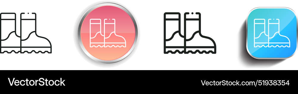 Boot-Symbol dünne lineare regelmäßige und Schaltfläche Stil Boot-Symbol dünne lineare regelmäßige und Schaltfläche Stil vektorbild