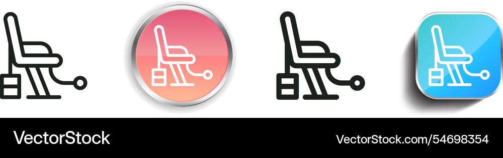 Gym station icon thin linear regular and button Gym station icon thin linear regular and button vector image