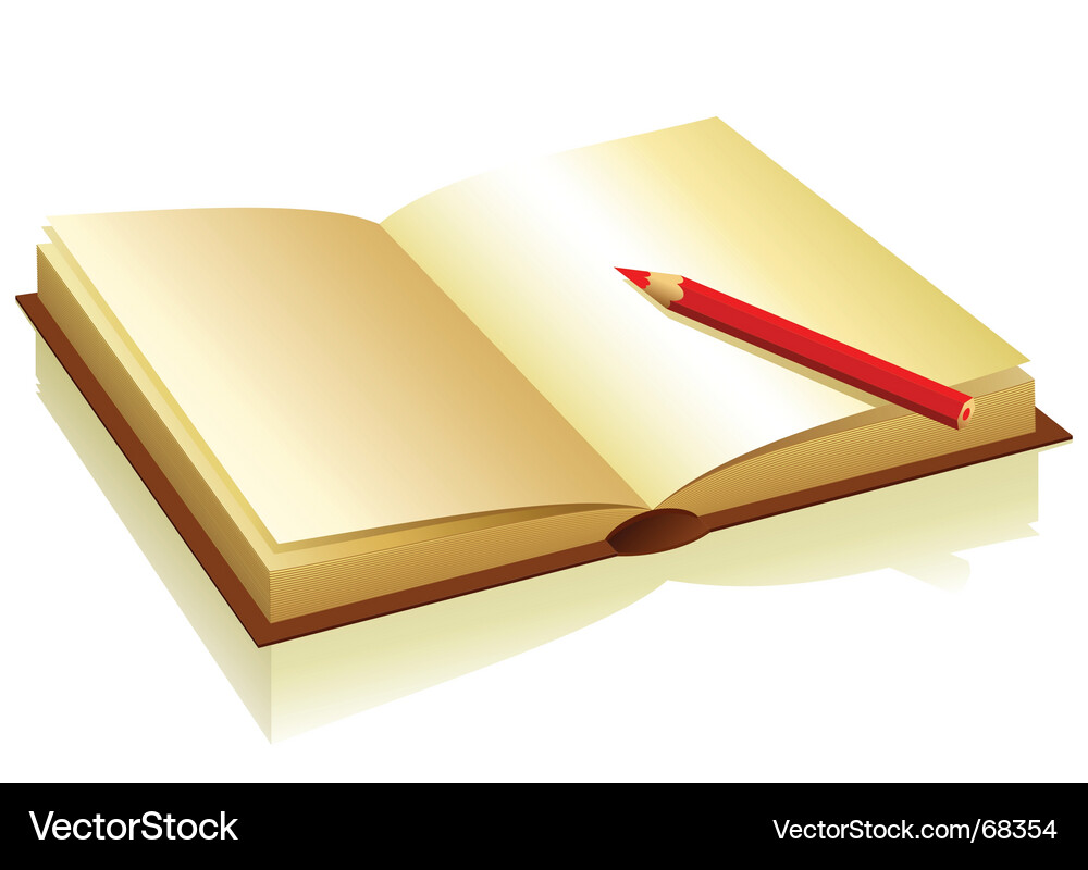 Notebook with Open Pages Vector Image