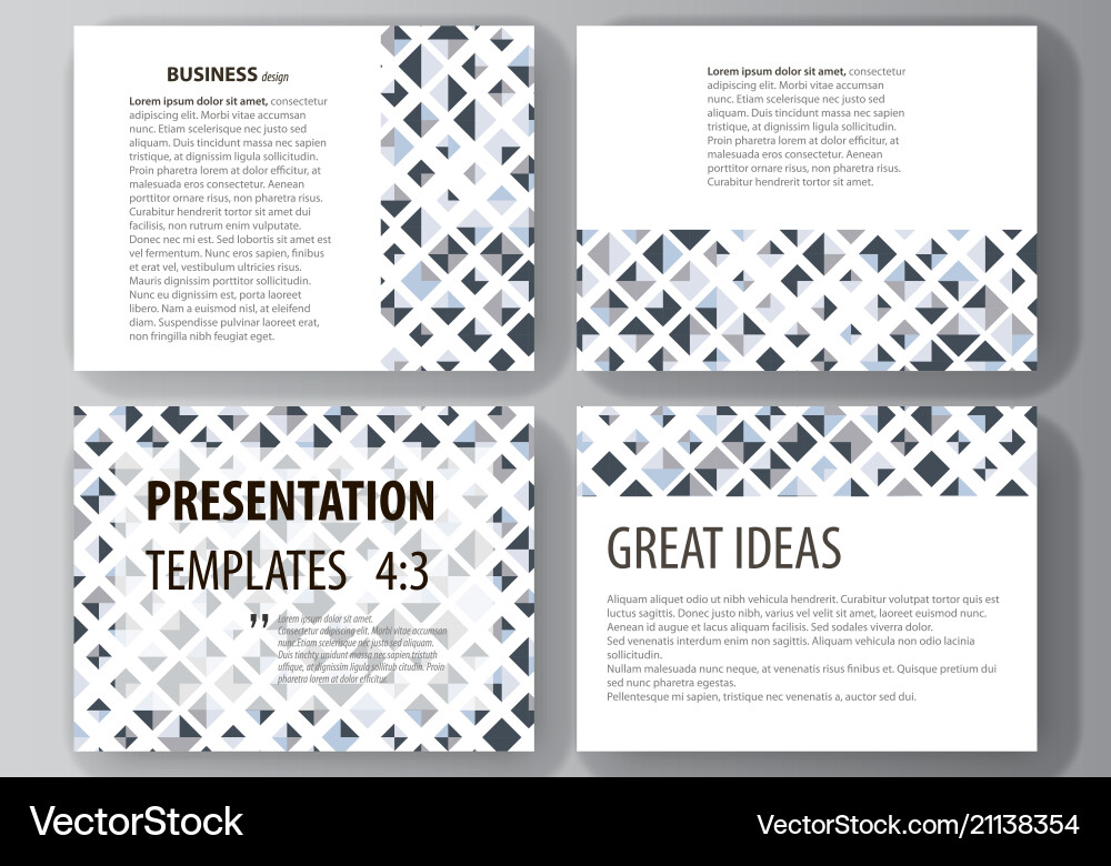 Set of business templates for presentation slides Set of business templates for presentation slides Vector Image