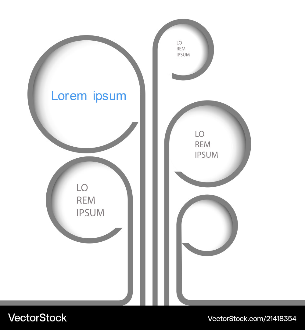 Stylized tree web design bubbles and place vector image