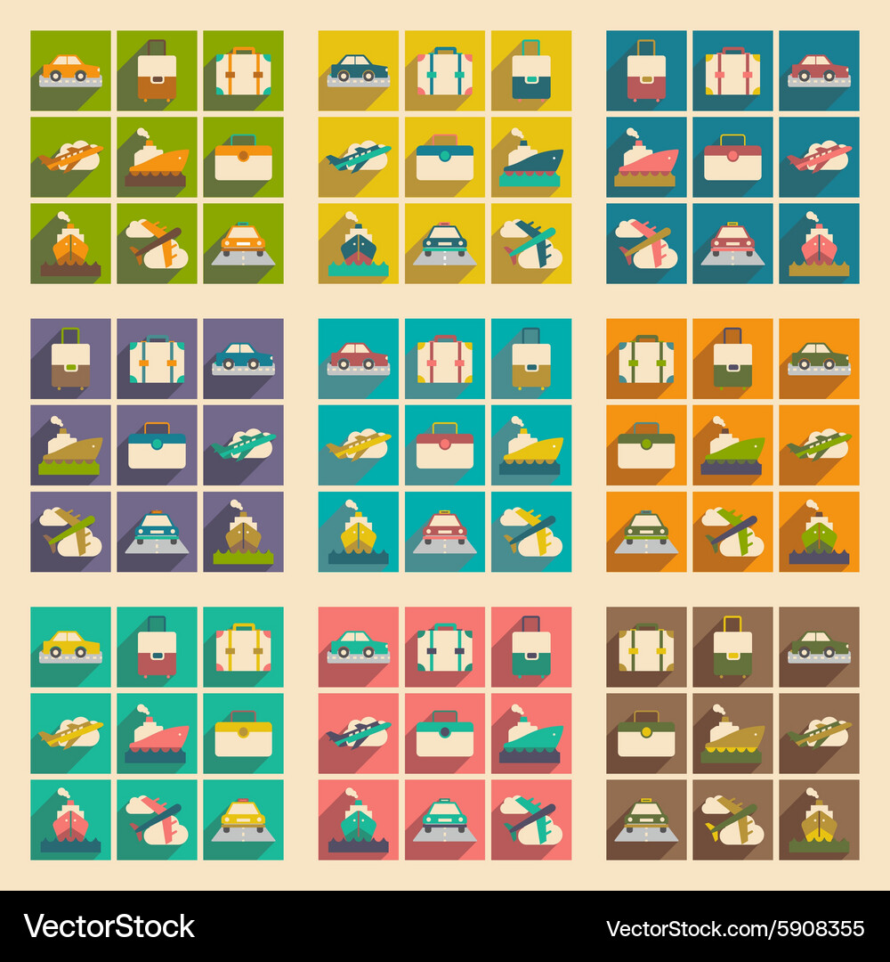 Flat with shadow concept and mobile application Vector Image