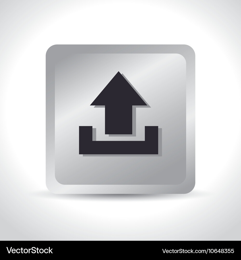Icon upload process design isolated Vector Image