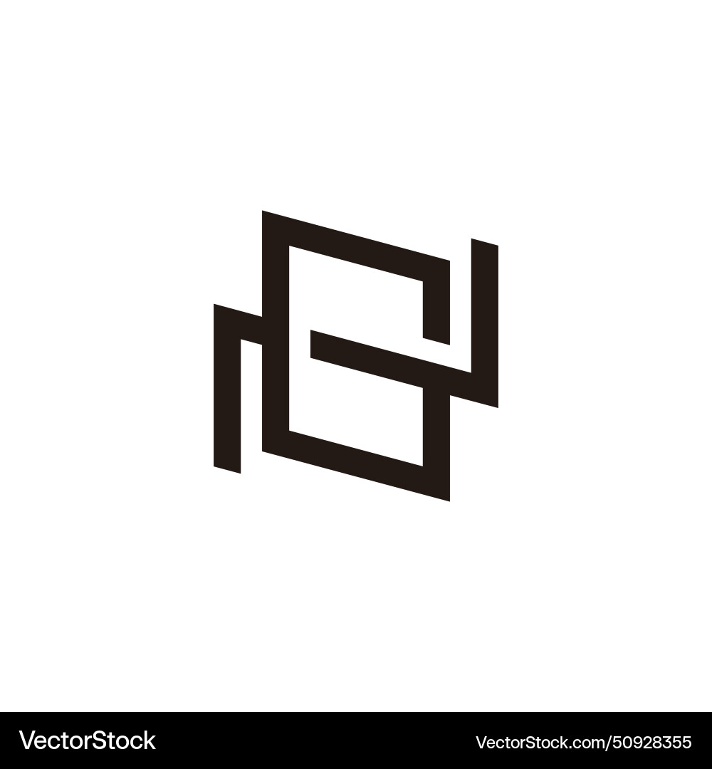 Letter ng linked geometric overlap simple line Letter ng linked geometric overlap simple line Vector Image
