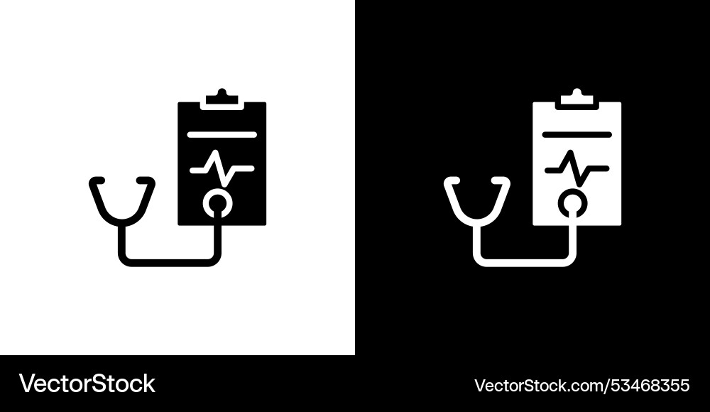 Medizinischer Bericht Symbol lineares Logo isoliert Medizinischer Bericht Symbol lineares Logo isoliert Vektorbild