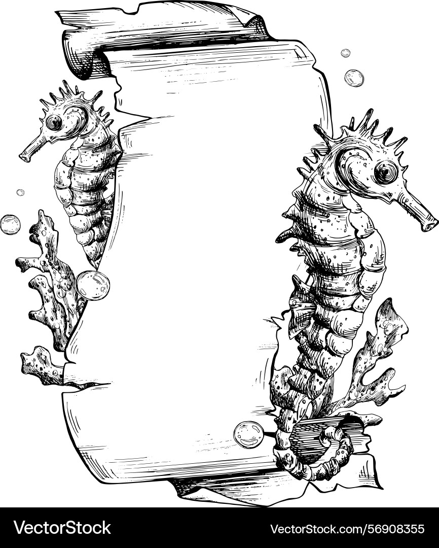 Papyrus rolled scroll with jagged edges space Papyrus rolled scroll with jagged edges space Vector Image