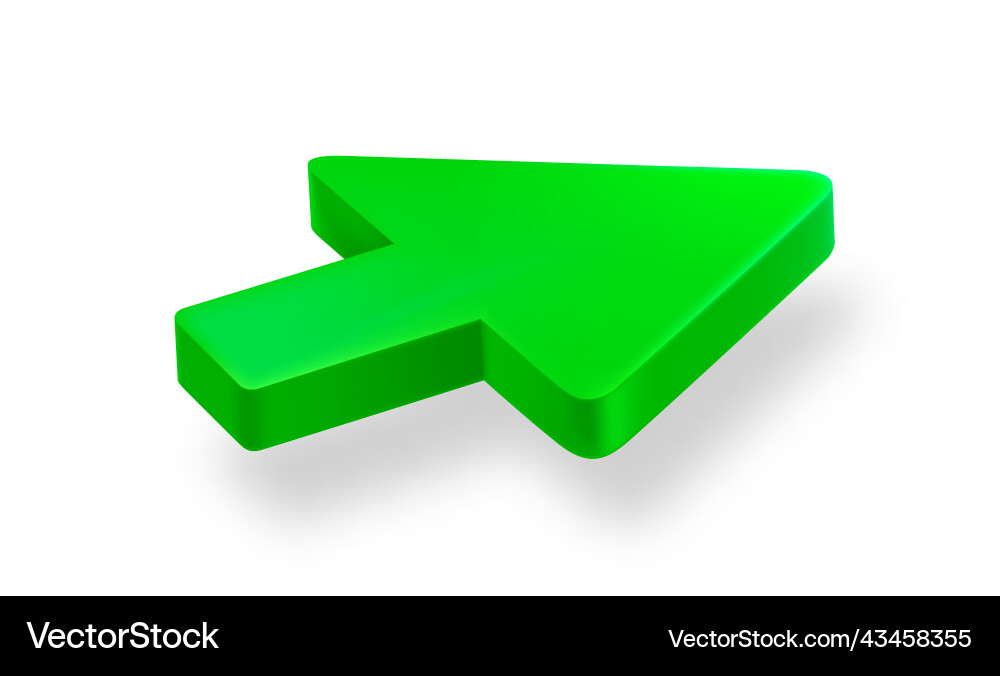 Realistic of web arrow in direction to the right vector image