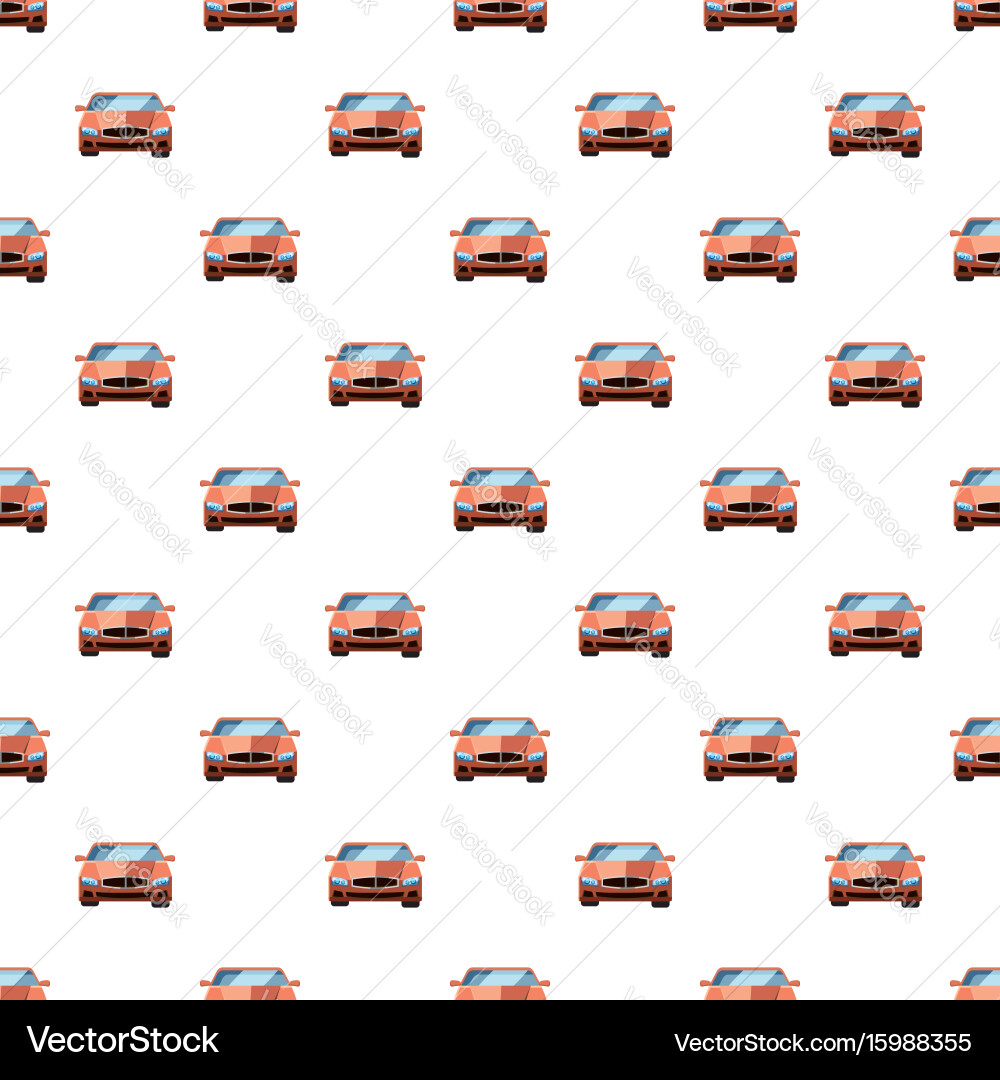 Red car front view pattern vector image