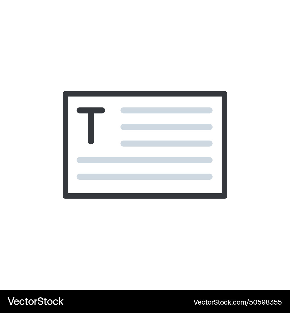 Text type icon with area computer typing Text type icon with area computer typing vector image
