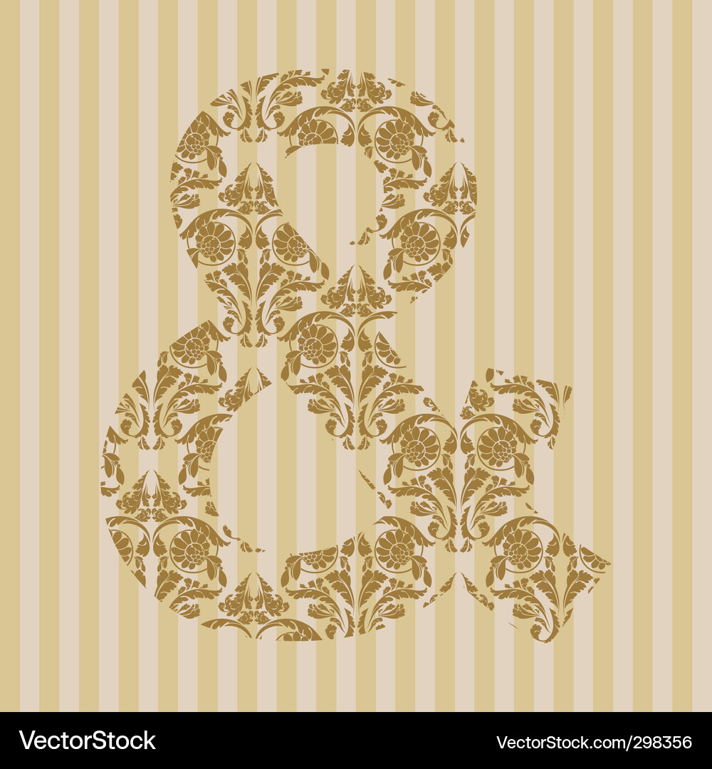 Blumen Damask Muster Vektorbild