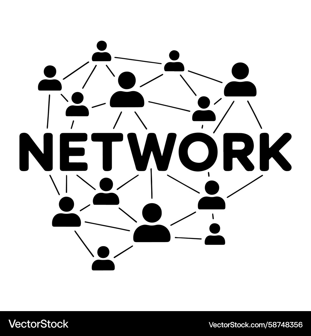 Network Connection & Collaboration Vector Image