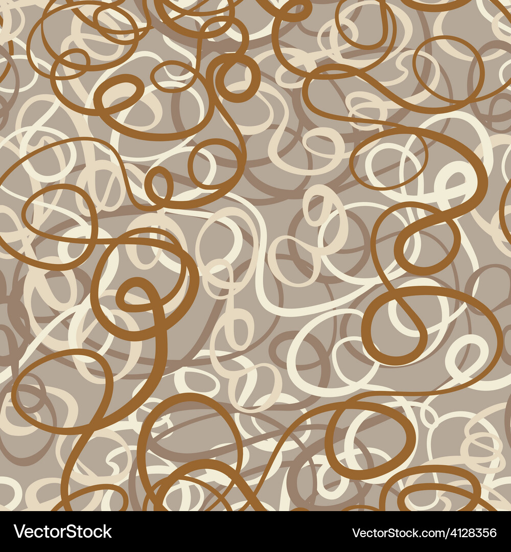 Seamless abstract curly wave pattern Vector Image